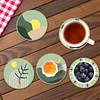 8Pcs Diamond Painting Wooden Artistic Style Coaster Diamond Art Kit w/ Holder No-Slip Decor