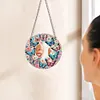 2pcs/set DIY Flowers Hanging Mirror Diamond Art Wall Door Decoration Kit