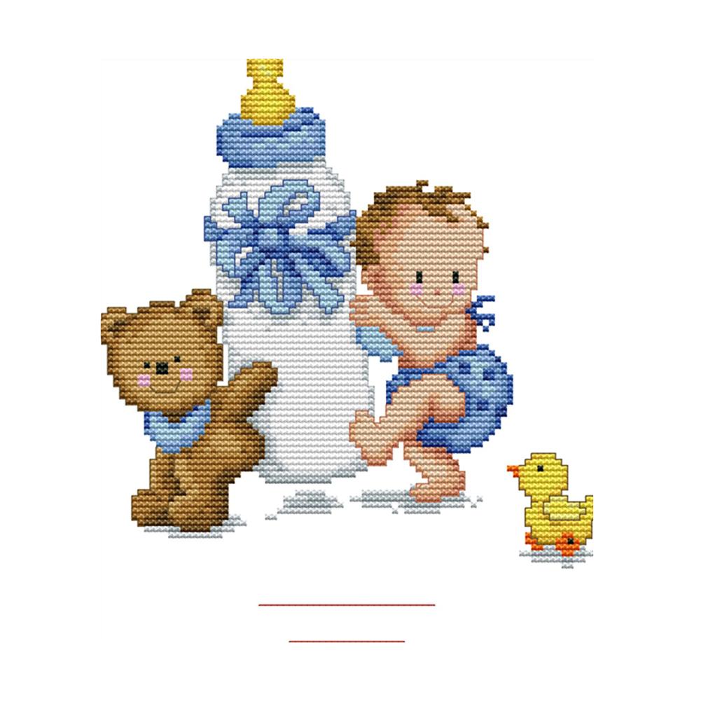 

Baby Bottle - 14CT Stamped Cross Stitch - 25*20cm, 501 Original