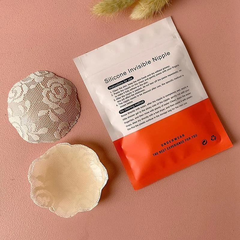 Lace silicone anti-bumps breast paste. invisible and seamless sexy anti-glare wedding breast paste