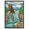 >SALE<Full Embroidery Cotton Thread 11CT Printed Waterfall Eagle Cross Stitch 50x70cm