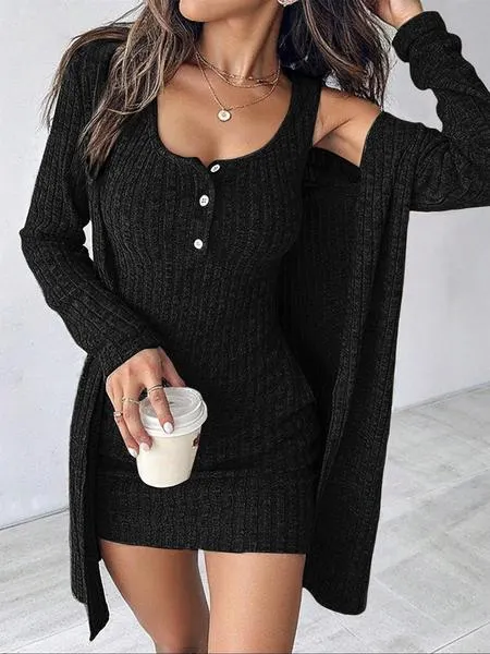 Women's Striped Dress Set, Casual Style, Comfortable Fabric, Fashion Design, Perfect for Daily Wear, Clothes Women's Striped Dress Set, Casual Style, Comfortable Fabric, Fashion Design, Perfect for Daily Wear, Clothes