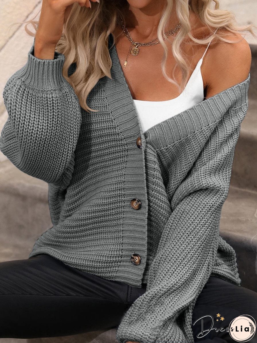 Chunky Knit Viscose Cardigan
