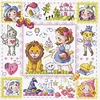 Lion Girl-14CT Stamped Cross Stitch Egyptian Cotton 30*30cm/11.81*11.81in