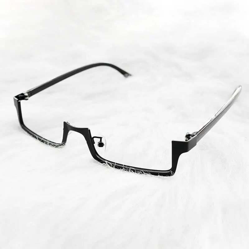 Half-Rim Glasses Frame Without Lenses