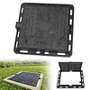 [US Local Warehouse] Iron Manhole Cover and Frame Non-Slip Septic Tank Cover for Yard (400mm)