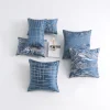 Blue Jacquard Home Living Creative Cushion Pillow Cover