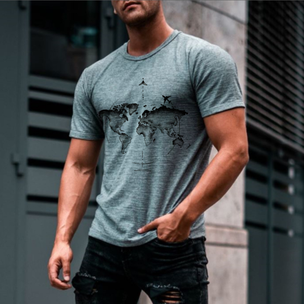 Mens Global Aircraft Short Sleeve T-shirt / [viawink] /