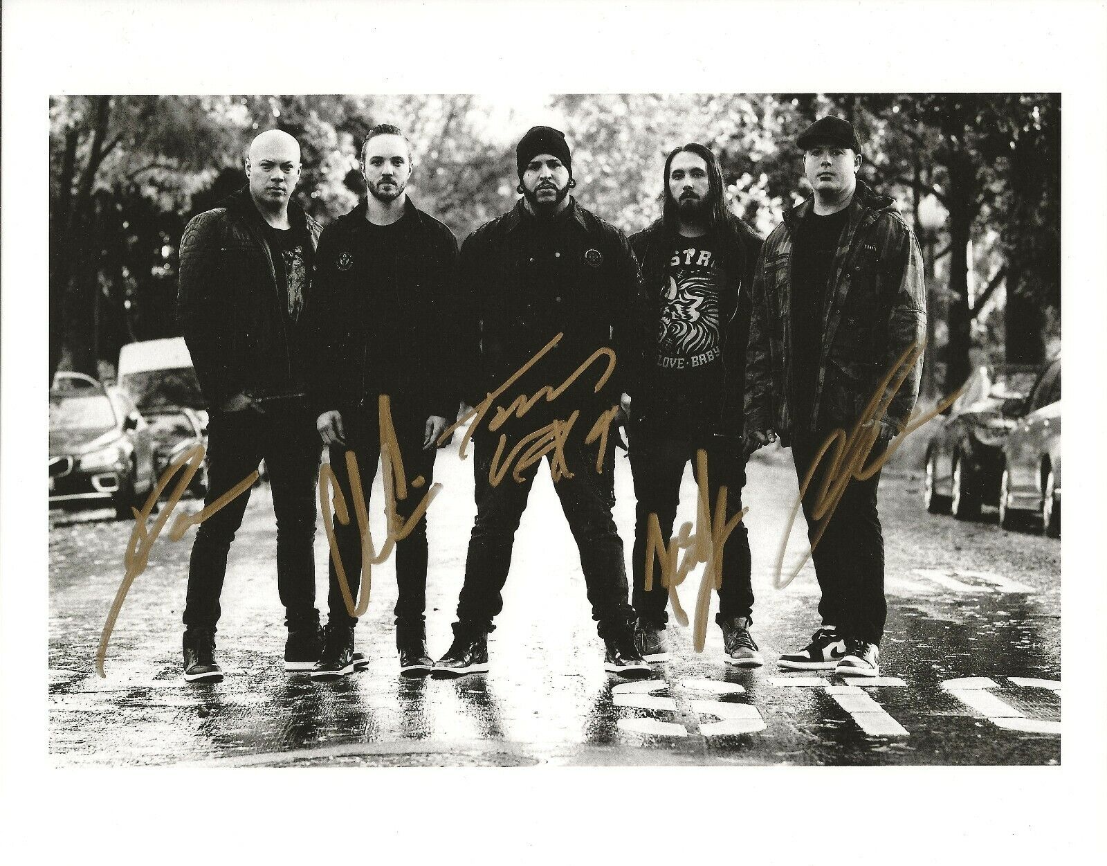 Bad Wolves REAL hand SIGNED 8x10 Photo Poster painting #3 COA Autographed by all 5 members