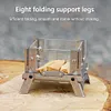 Mini Glass Observation Stand Portable Folding Outdoor Wood Stove Incense Burner