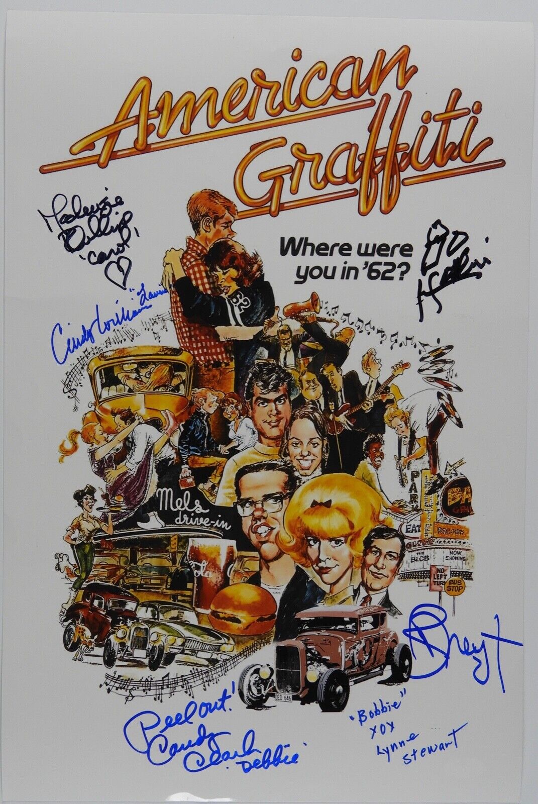 American Graffiti Cast JSA Signed Autograph JSA COA Photo Poster painting 12 x 18 Dreyfuss