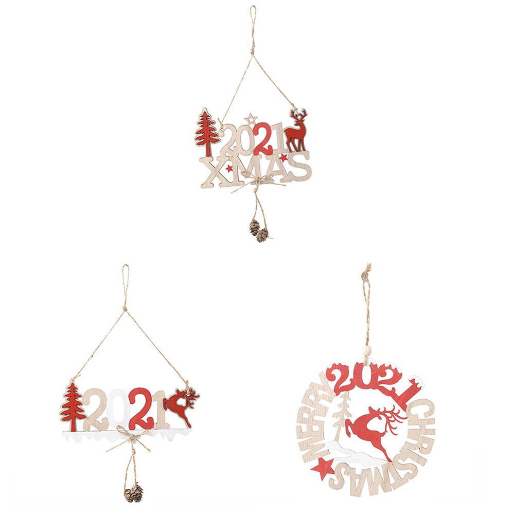 

Christmas Wooden Pendant Letter Banner Home Ornament Xmas Tree Decoration, 501 Original