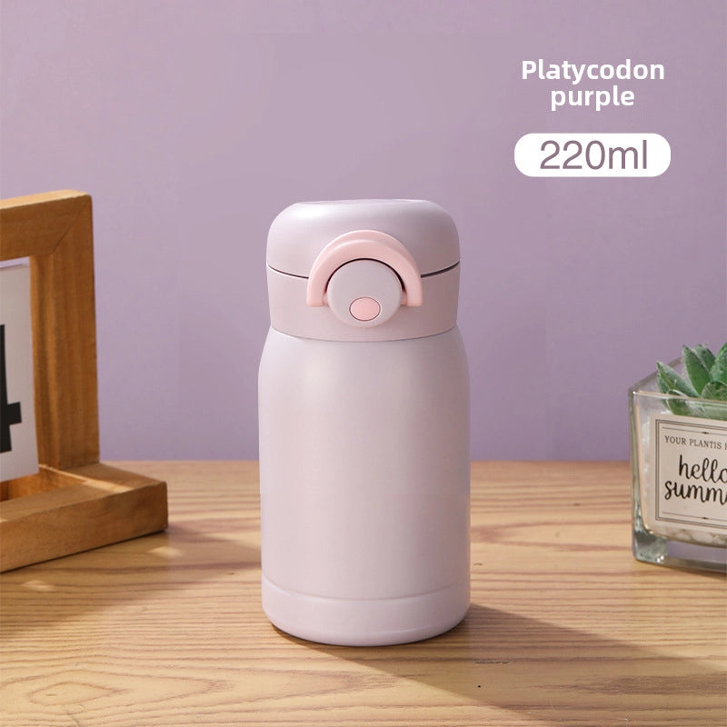 High-looking 304 Stainless Steel Vacuum Cup Simple Mini Pocket Cup Bounce Cup Portable Children Drinking Cup