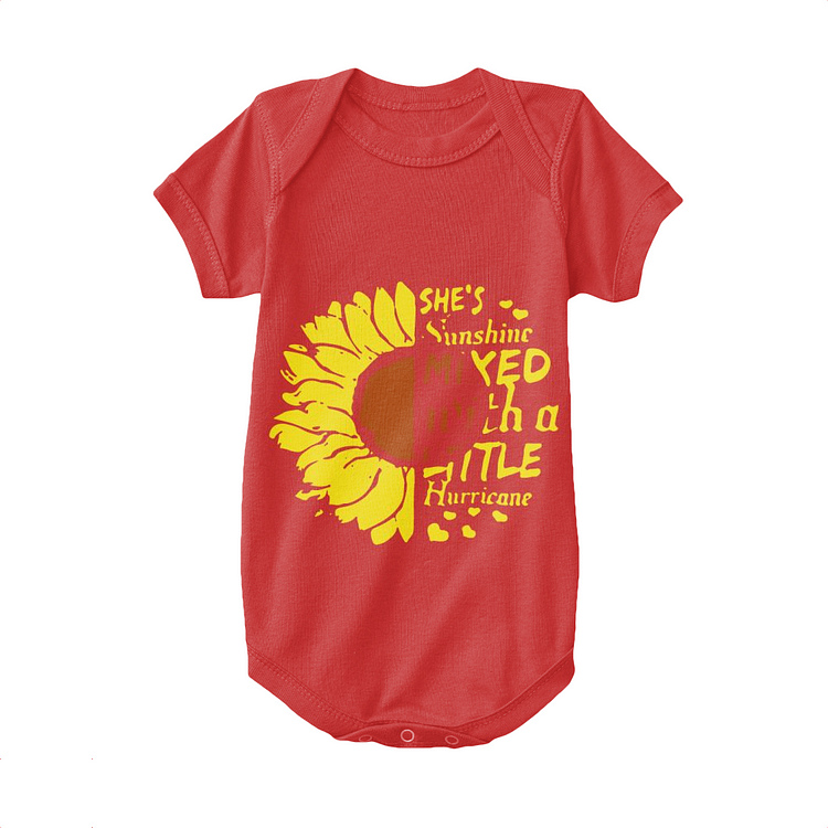Cute Sunflower Letter, Flower Baby Onesie