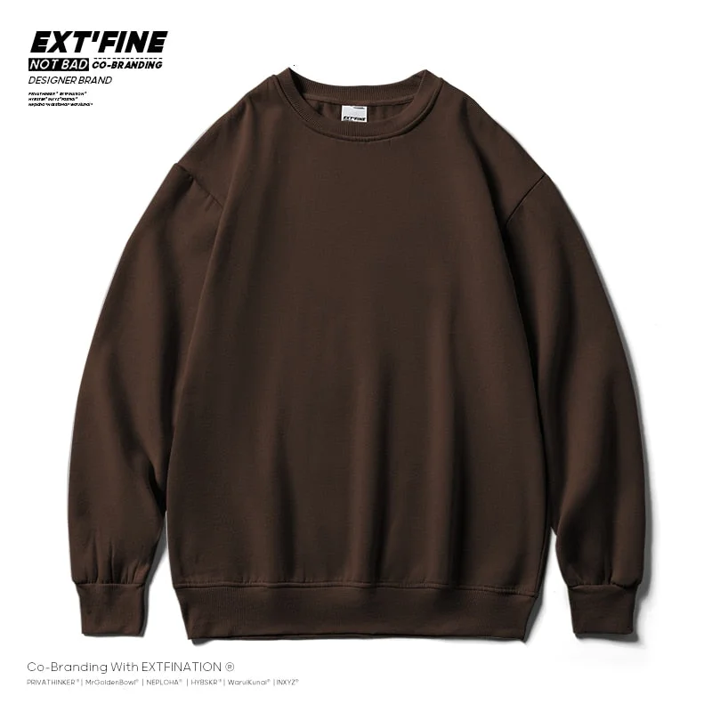 Privathinke 2021 Men Solid Color  Sweatshirts Male Oversized Hoodies Streetwear Thicken Hooded Sweatshirts Casual Loose Hoodies