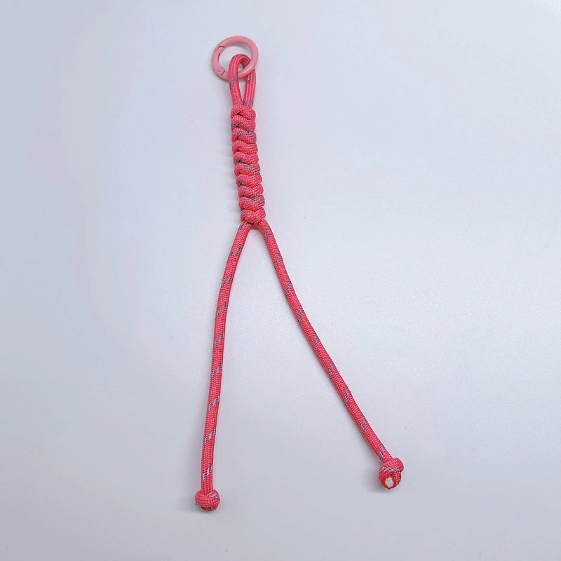 Miu’s Color Braided Rope Bag Hanging Mobile Phone Lanyard Bag Fashion Pendant Hand-Woven Key Ornament