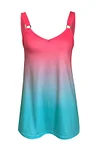 Plus Size Ombre Cami V Neck Casual Tank Top