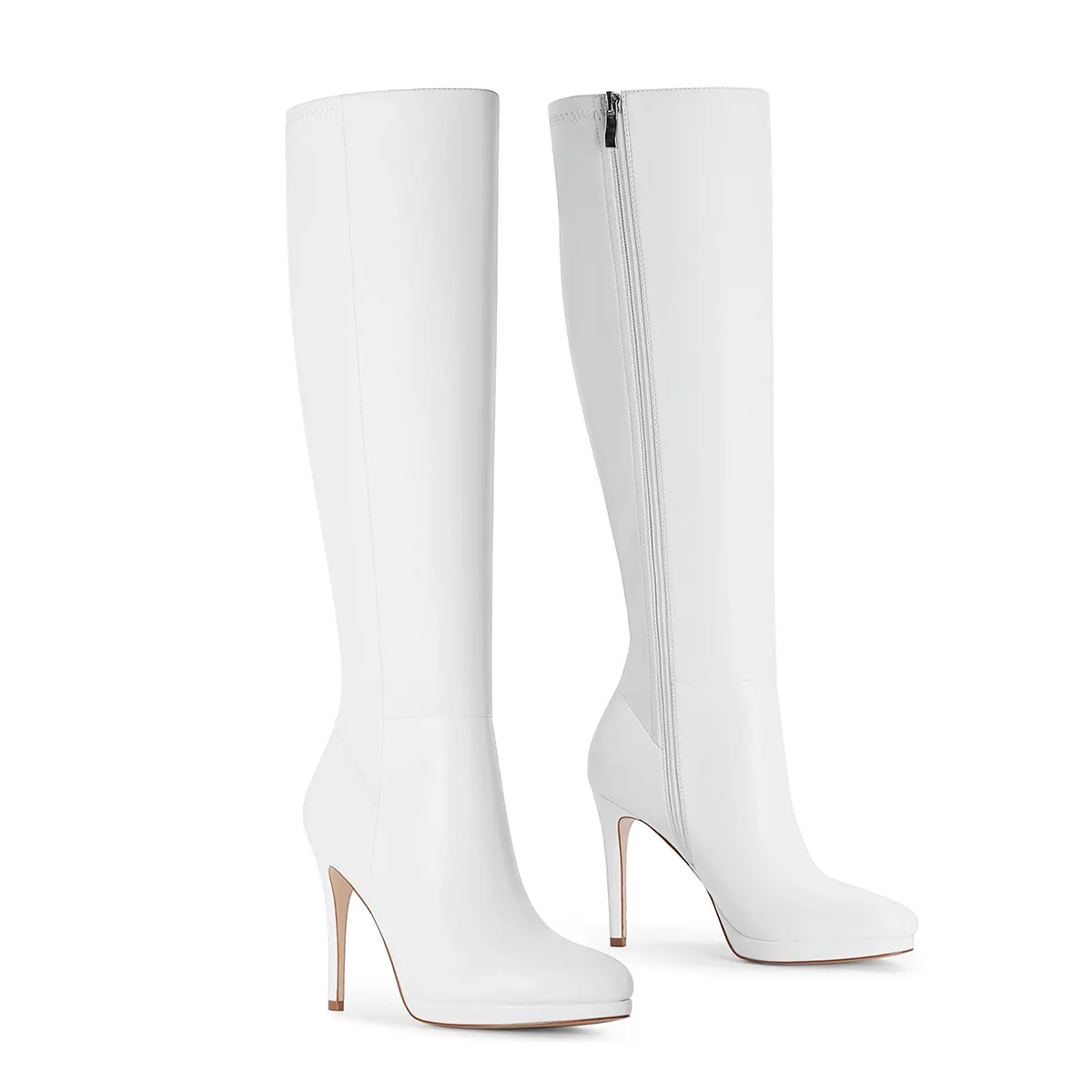 105mm/4.1 Inch Fashion Knee High Boots Platform Heel Boots -vocosishoes