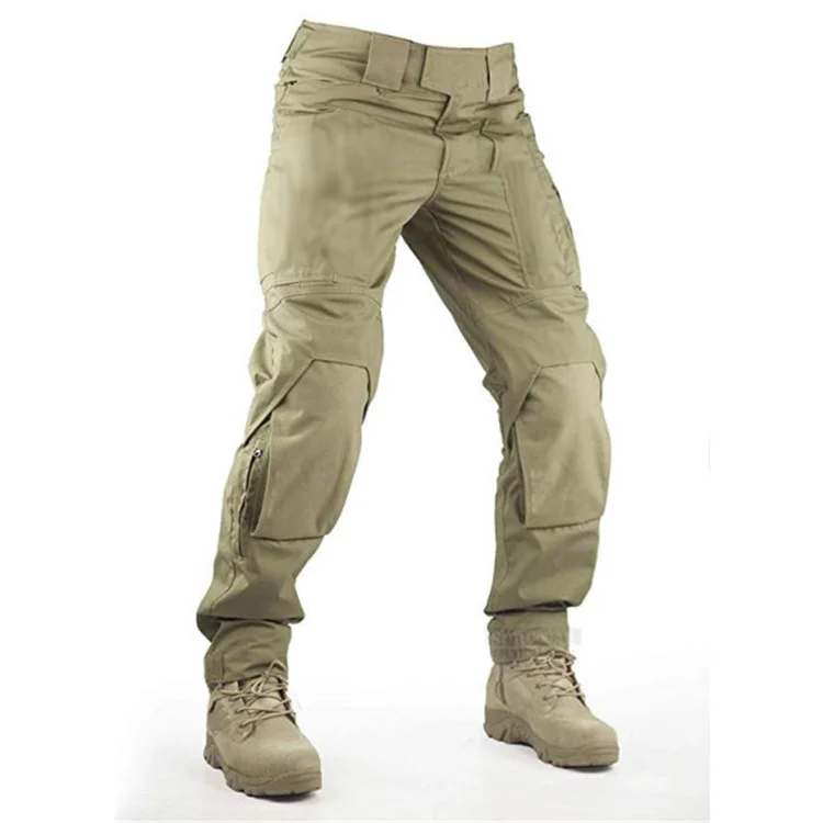 Men's Waist Velcro Multi-pocket Tactical Cargo Trousers