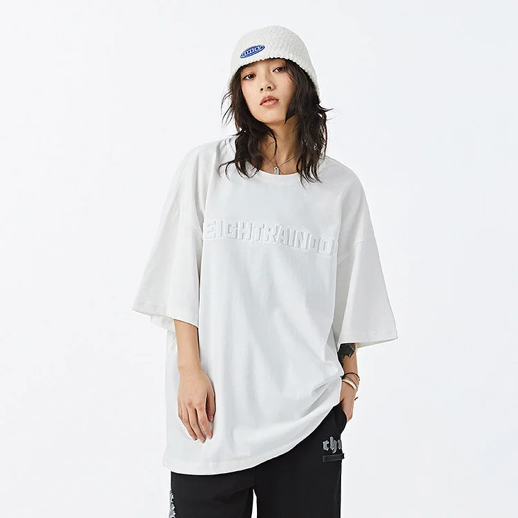 Man Summer T Shirt Letter Half-Sleeved Inner Wear Bottoming Shirt