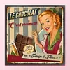 Retro Billboard-11CT Stamped Cross Stitch 40*40cm/15.75*15.75in tapestrymarket