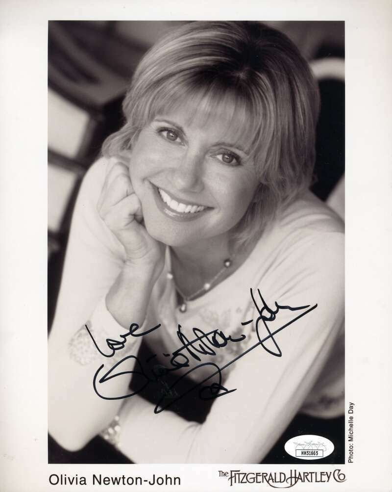 Olivia Newton John JSA Cert Hand Signed 8x10 Photo Poster painting Autograph