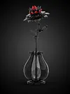 Gothic Floral Flower Model Set Eye-Catching Table Centerpiece Horror Skeleton Bouquet Building Set for Adults Kids Holiday Birthday Gift (Dahlia)