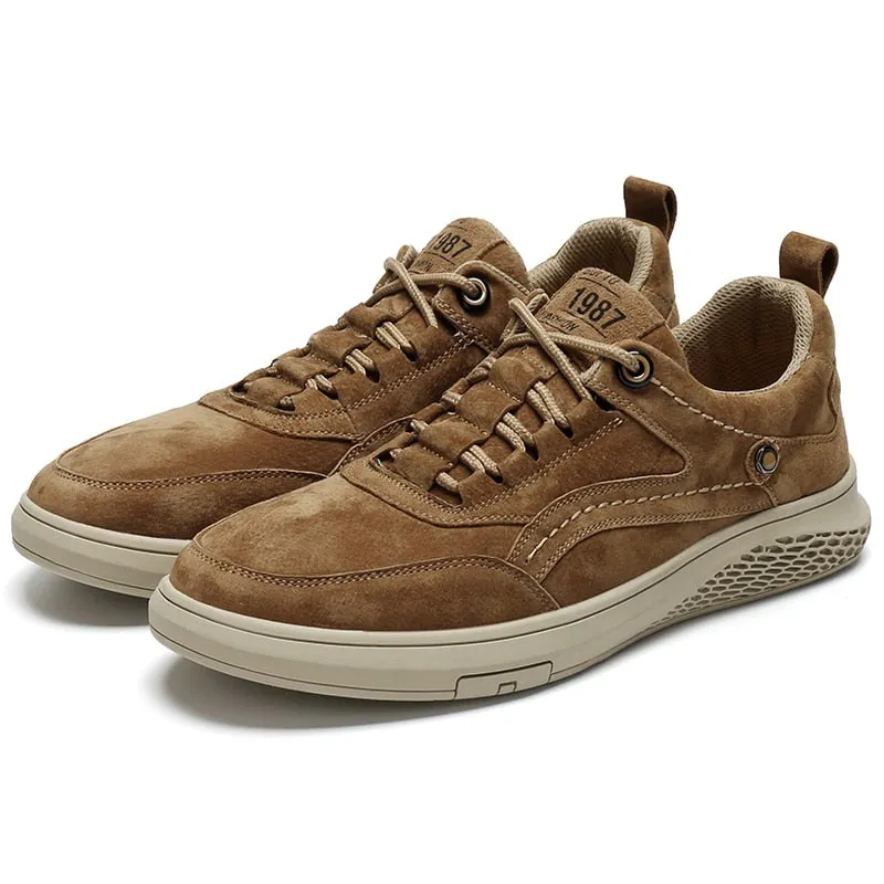 Men Shoes Fashion Genuine Leather Loafers Breathable Autumn Lace Up Comfortable Casual Outdoor Sneakers Shoes Zapatos Hombre 47