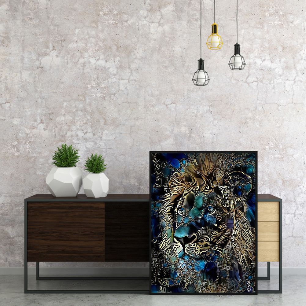 

(Multi-Size) Lion - Round/Square Drill Diamond Painting - 30*40CM, Round diamond 40*50cm, 501 Original