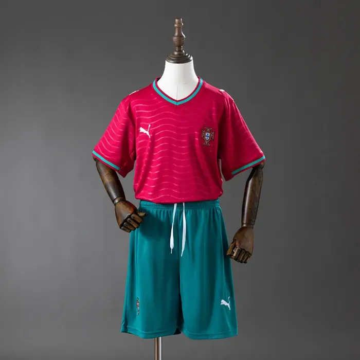 Kids Portugal 2026 World Cup Home Football Jersey