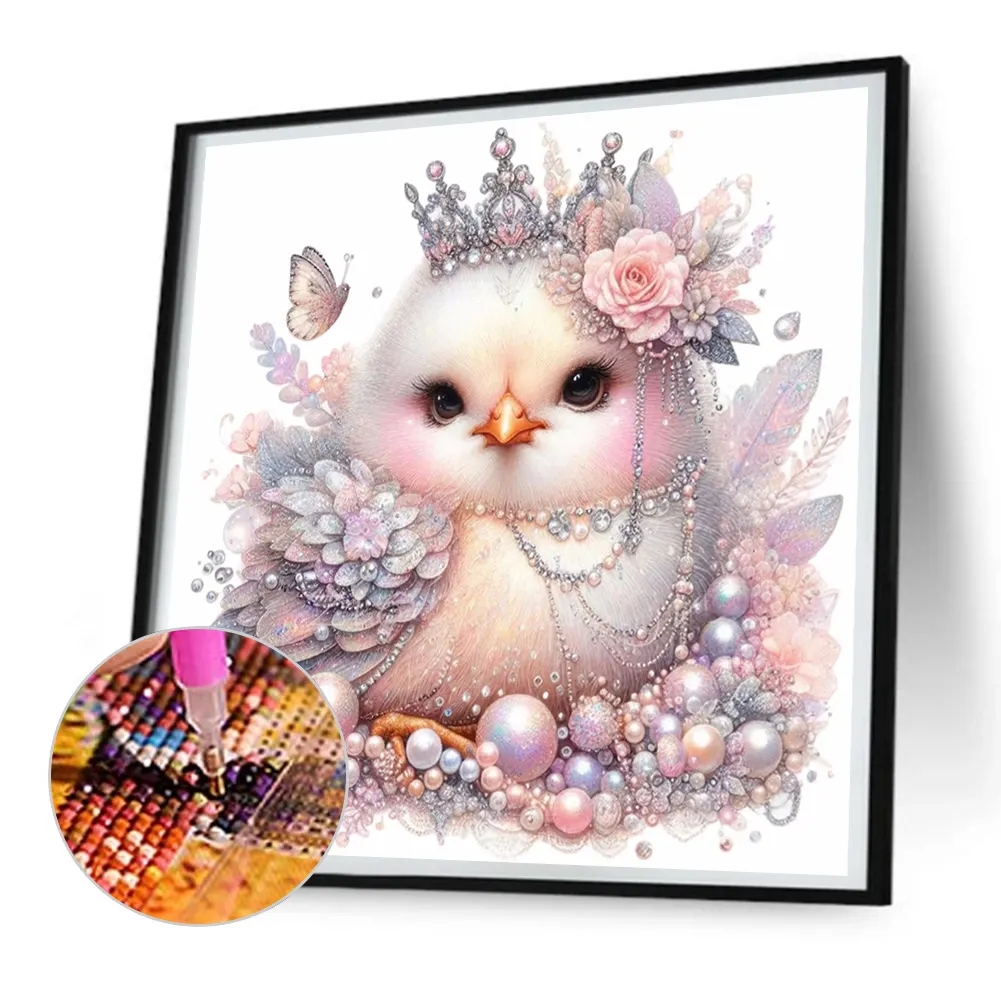 Full Round Diamond Painting 30*30cm - Bejeweled Chicken