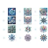 12pcs Diamond Painting Snowflake Greeting Card Set with Envelope Daily Wishing Cards for Birthdays Thanksgiving & Special Occasion