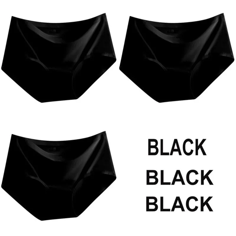 3PCS/Set Seamless Panties Women Underwear Sexy Panties Female Lingerie Underpants Briefs Invisible Pantys Solid Color Intimates