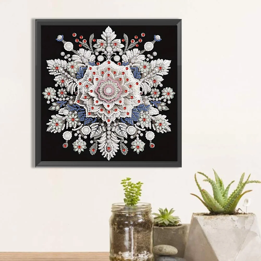 Snowflake - Partial Special Shaped Drill Diamond Painting Kits (Canvas|30*30cm)