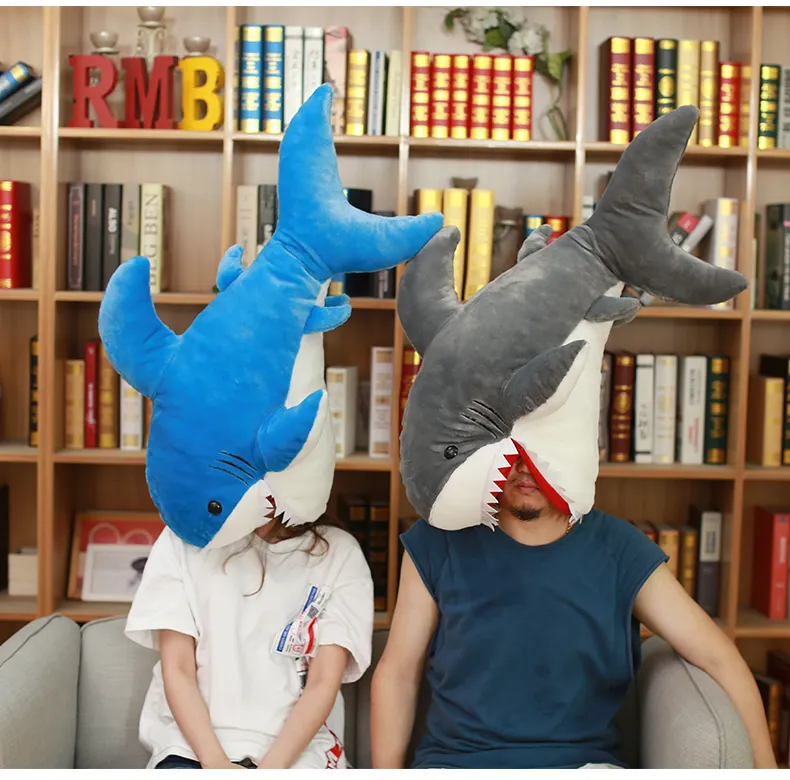 Cute Cartoon Shark Plush Pillow for Home Decor