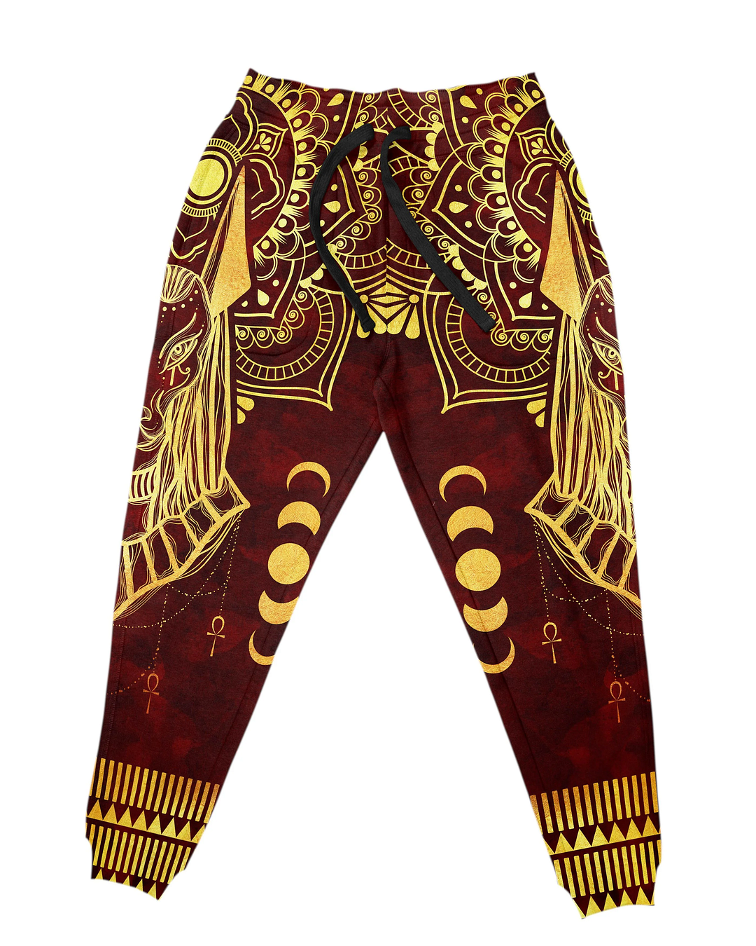 Suitmens Anubis Pattern In Red Joggers 003