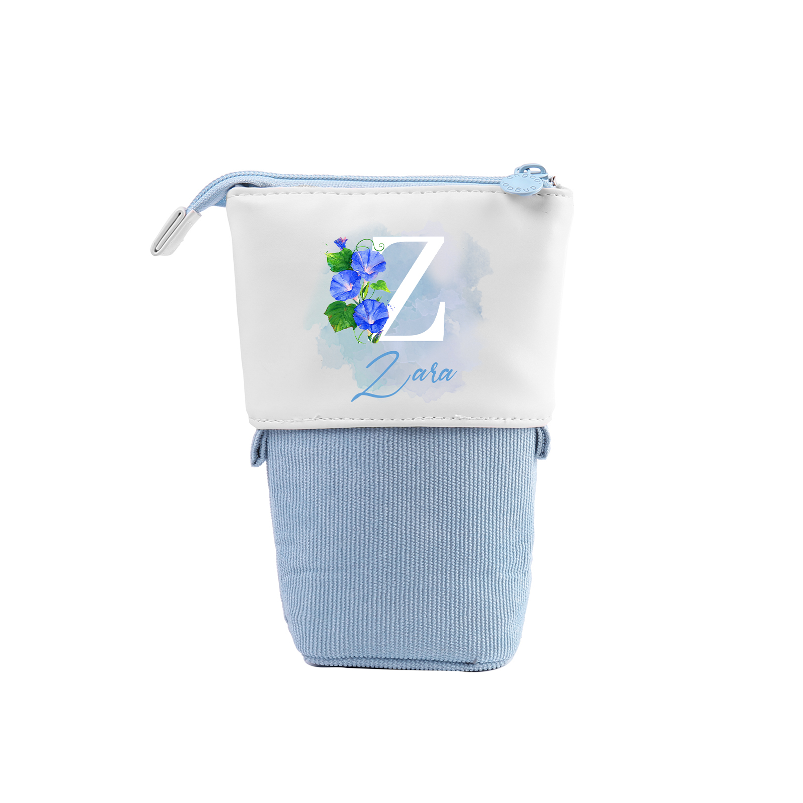 Personalised Pencil Case Custom Name & Letter & Birthday Flower Pen Pouch Back To School Gift for Kids-Jessemade AU