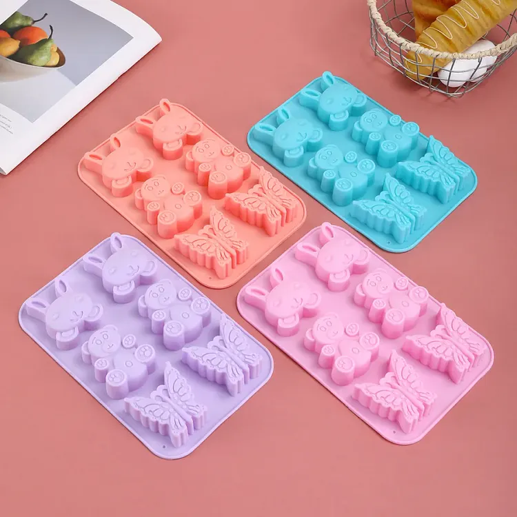 3-Piece Mixed-Animal Silicone Mold Set
