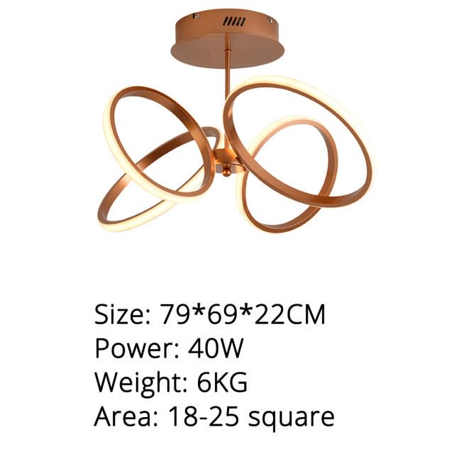 Modern LED Pendant Lights For Living Room Aluminum Lighting Gold Body Hanging Lamp Lower Ceiling Deco Abajur Luminaire