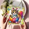 (US Only)6PCS DIY Easter Pattern Rhinestone Diamond Art Mosaic Postcards for Friends