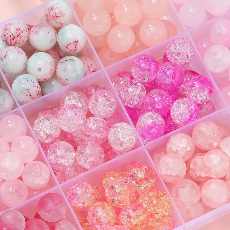 50 PCS/Package Diameter 10mm Diameter 4mm Diameter 8mm Glass Solid Color Jewelry Accessories