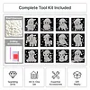 12Pcs DIY Pearl Painting Animal for Home Wall Decor(15x15cm)