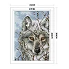 Wolf-14CT Stamped Cross Stitch Kit(21x30cm)