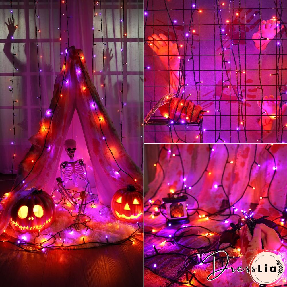 Solar String Lights With Remote Control For Halloween Decoration