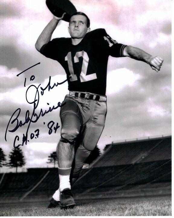 BOB GRIESE Autographed Signed NCAA PURDUE Photo Poster paintinggraph - To John