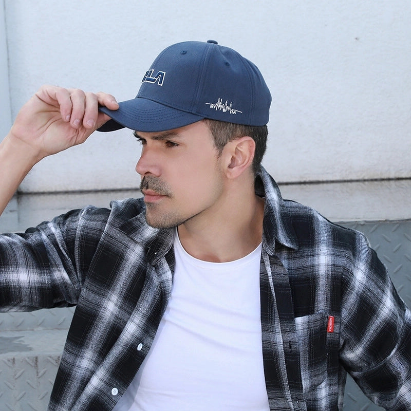 Hat Spring And Autumn Baseball Cap Embroidered NY & LA Letter Peaked Cap Street Fashion Trendy Casual Sun-proof Anti-DDoS Hat