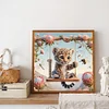 5D DIY Full Round Drill Diamond Painting Leopard Kit Home Decor Art Craft40x40cm