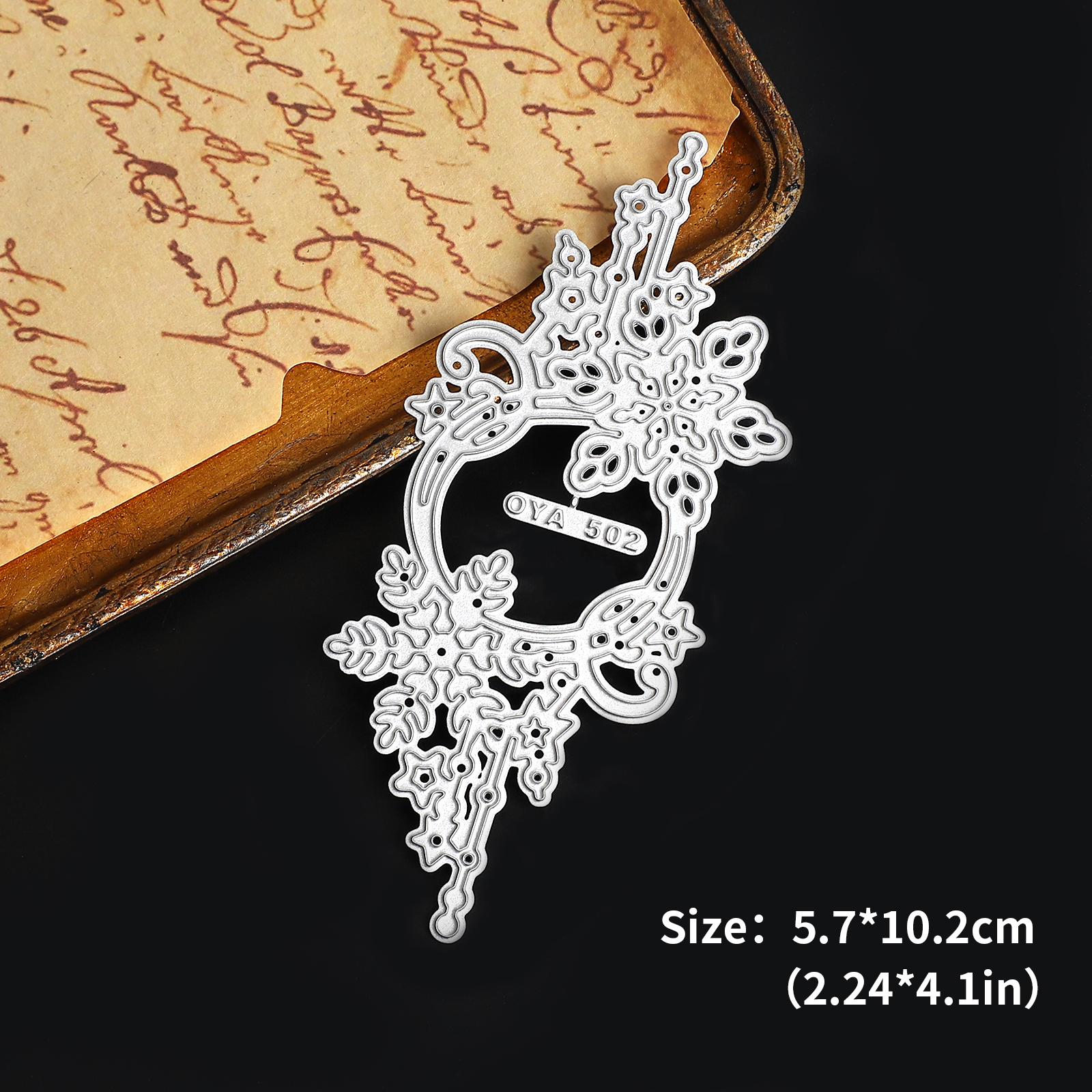 Knife Mold - Vintage Lace Flower Hollow Border Landscape 