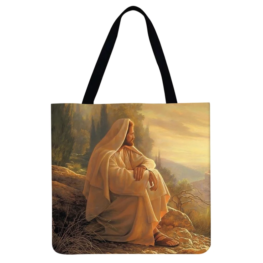 Linen Tote Bag - Jesus