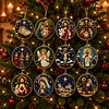 12pcs/set DIY Diamond Special Shape Pearl Art Hanging PET Christmas Tree Ornament Kit